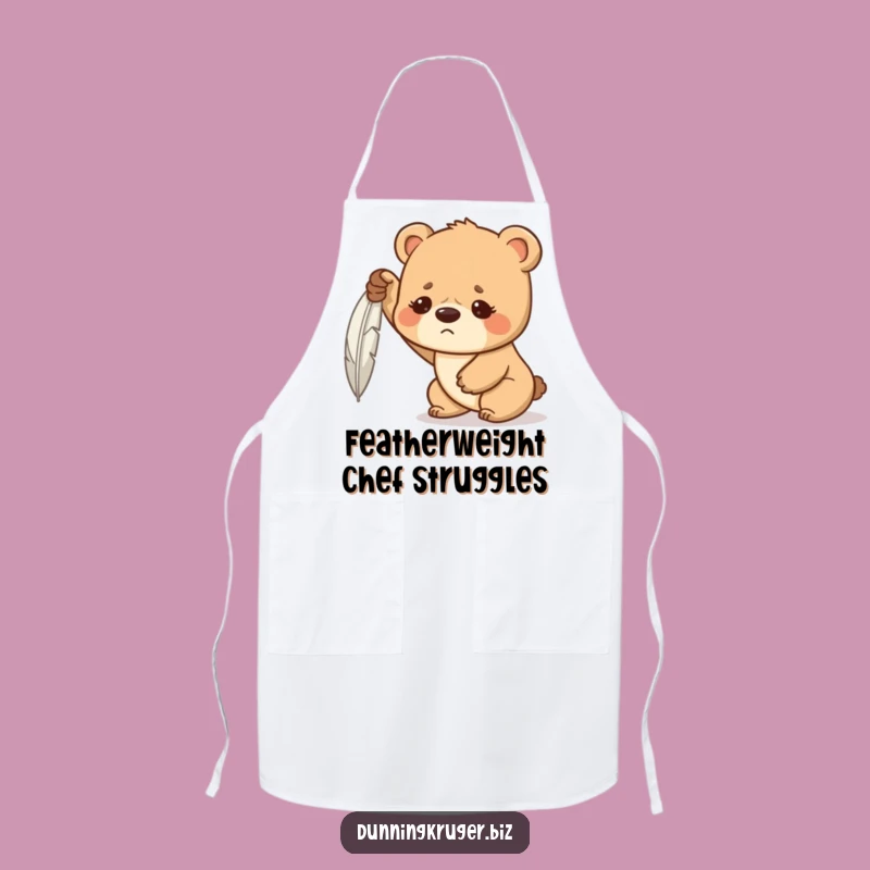 Funny Bear Cub Apron - Strong Cub Feather Struggle Kitchen Gift