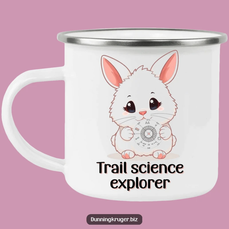 Funny Bunny Scientist Camping Mug - Curious Rabbit Outdoor Science Cup Gift