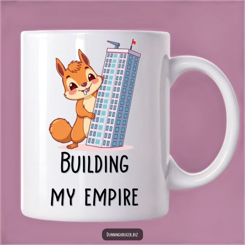 Funny Squirrel Architect Mug - Accidental Skyscraper Builder Humor Gift
