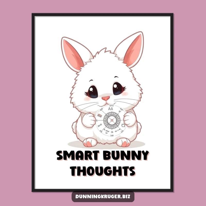 Funny Bunny Scientist Digital Art - Curious Rabbit Science Printable Gift