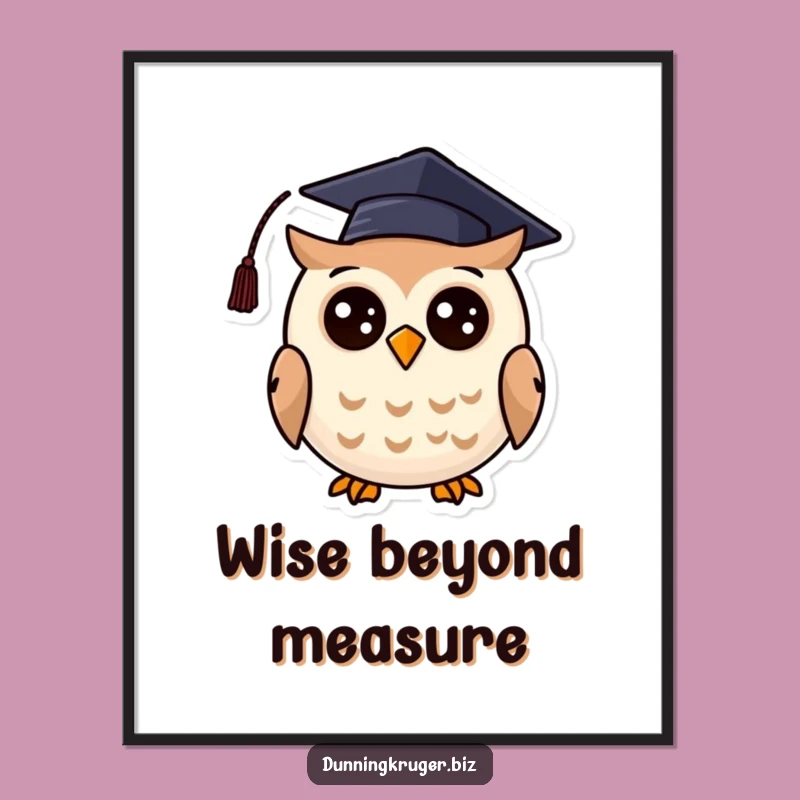 Funny Graduation Owl Digital Art, Instant Scholar Download, Perfect Funny Gift