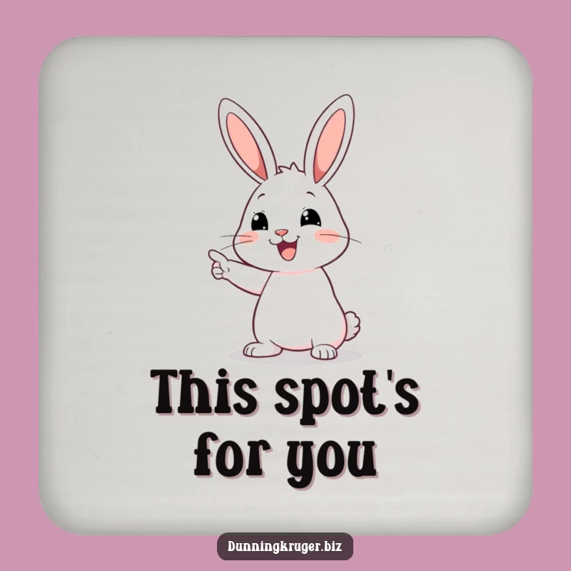 Funny Pointing Rabbit Coasters, Mystery Protection, Unique Funny Gift Set