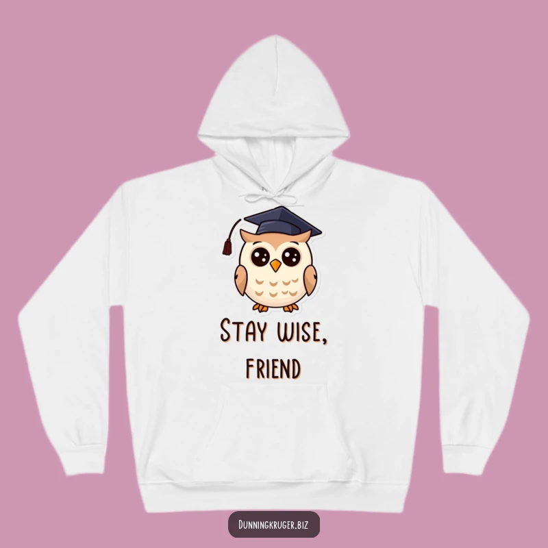 Funny Graduation Owl Hoodie, Cozy Scholar Sweatshirt, Ideal Funny Gift for Grads