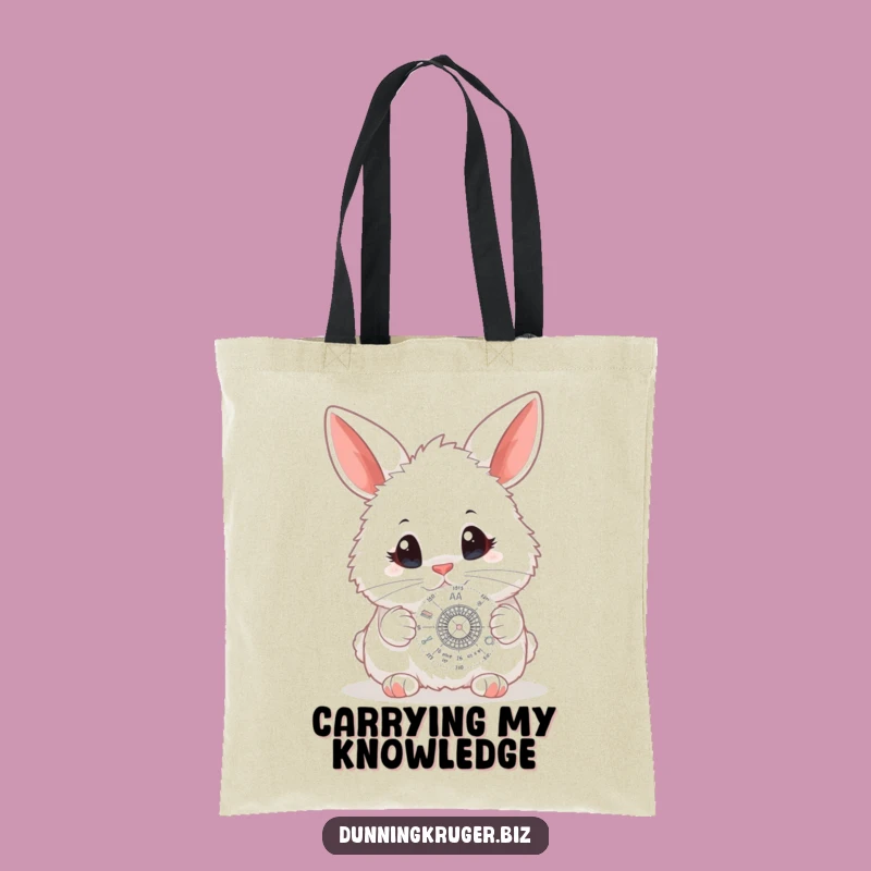 Funny Bunny Scientist Tote Bag - Cute Curious Rabbit Science Tote Gift